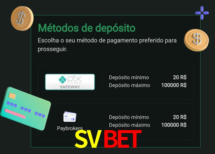 O cassino SVBET oferece uma grande variedade de métodos de pagamento